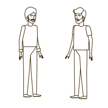 young men in white background avatar character