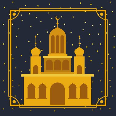 altın cami binası ile çerçeve