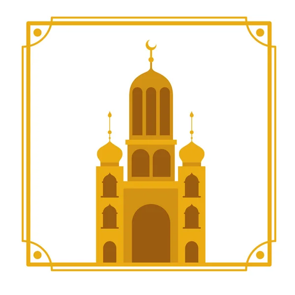 Значок будівлі мечеті Рамадан Карем — стоковий вектор