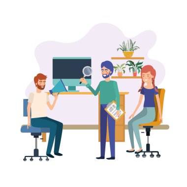 çalışma ofisindeki bir grup insan