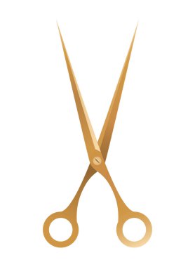 beyaz arka plan simgesinde açık makas