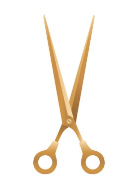 beyaz arka plan simgesinde açık makas