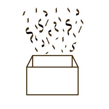 karton kutuyu aç izole edilmiş simge