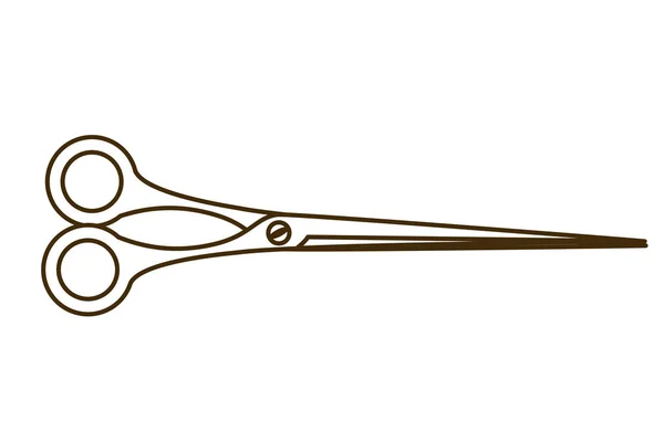 Ciseaux fermés sur fond blanc icône — Image vectorielle