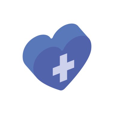 çapraz izole simgesi ile kalp biyometrik