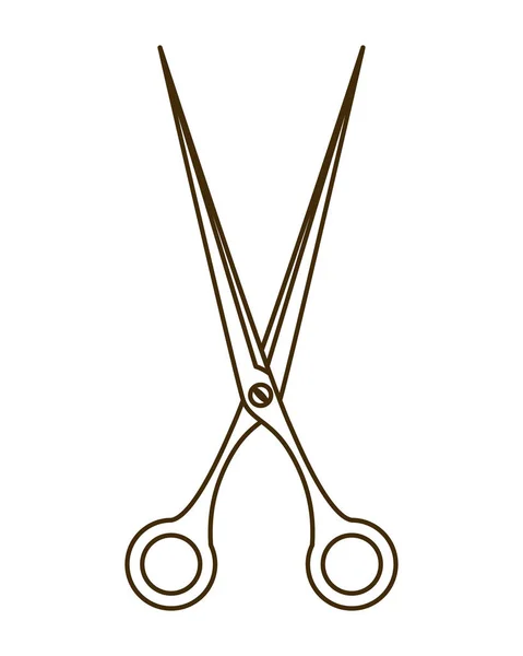 Open scissor in white background icon — Stock Vector