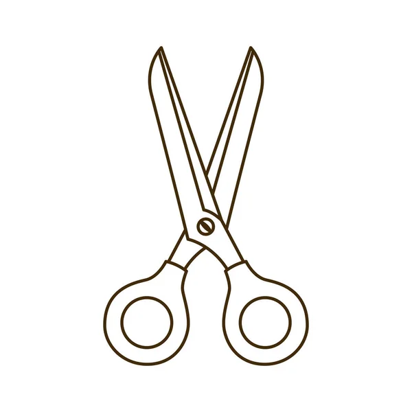 Ciseaux ouverts en arrière-plan blanc icône — Image vectorielle