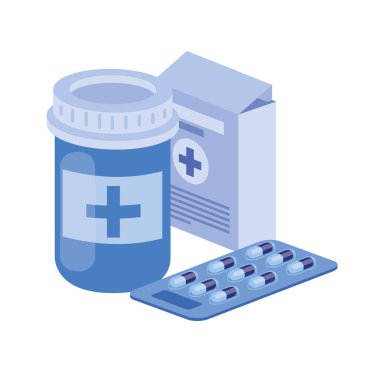 beyaz arka plan üzerinde ilaç ilaçlar