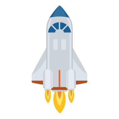 roket beyaz arka planda kalkış