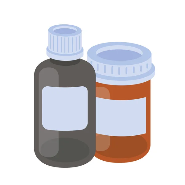 Medicine drugs on white background — Stock Vector
