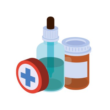 beyaz arka plan üzerinde ilaç ilaçlar