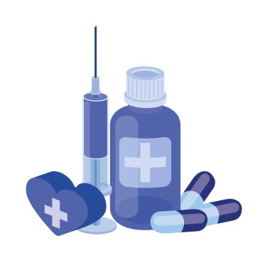 beyaz arka plan üzerinde ilaç ilaçlar