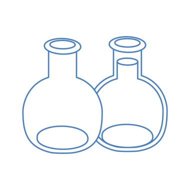 beyaz arka planda laboratuvar aletleri