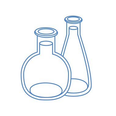 beyaz arka planda laboratuvar aletleri