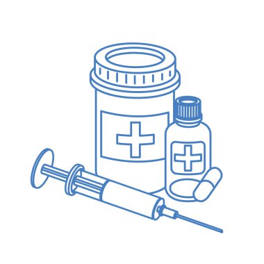 beyaz arka plan üzerinde ilaç ilaçlar