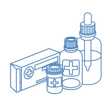 beyaz arka plan üzerinde ilaç ilaçlar