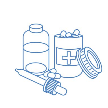 beyaz arka plan üzerinde ilaç ilaçlar