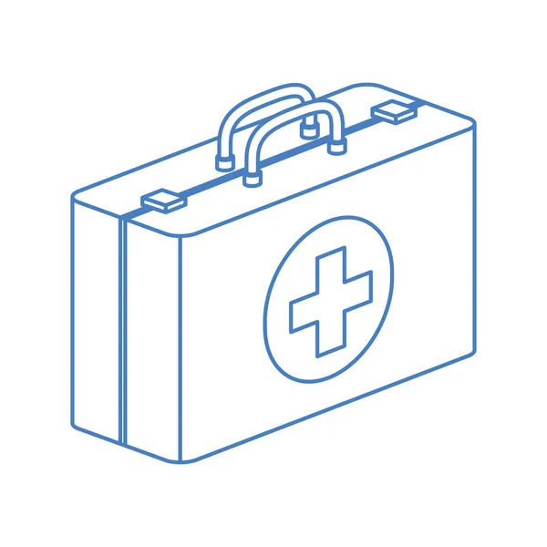 Trousse de premiers soins sur fond blanc — Image vectorielle