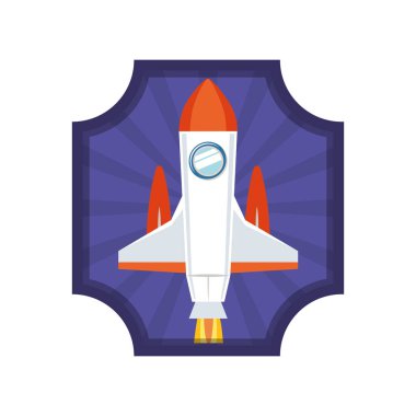 roket ikon kapalı alma ile çerçeve