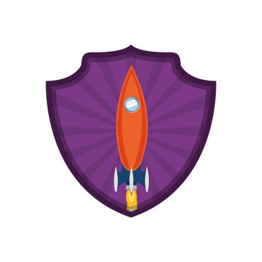 roket ikon kapalı alma ile çerçeve