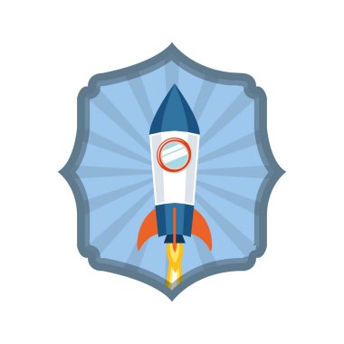 roket ikon kapalı alma ile çerçeve