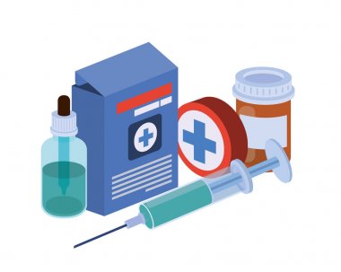 beyaz arka plan üzerinde ilaç ilaçlar