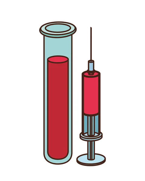 Laboratorní nástroje s léky na bílém pozadí — Stockový vektor