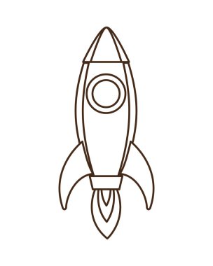 roket beyaz arka planda kalkış