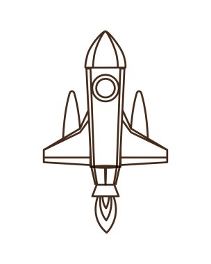 roket beyaz arka planda kalkış