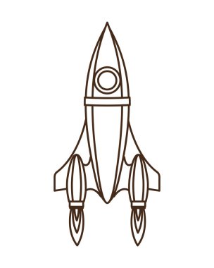 roket beyaz arka planda kalkış