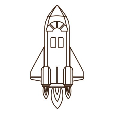 roket beyaz arka planda kalkış