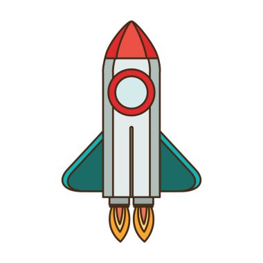 roket beyaz arka planda kalkış