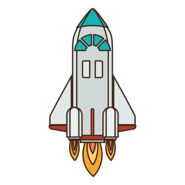 roket beyaz arka planda kalkış