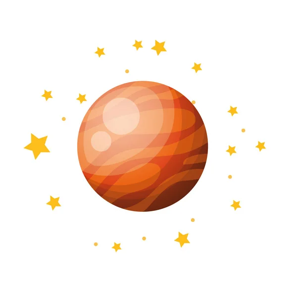 Planet des Sonnensystems isoliert Symbol — Stockvektor