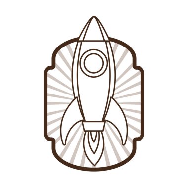 roket ikon kapalı alma ile çerçeve