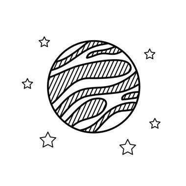 gezegen güneş sistemi izole simgesinin