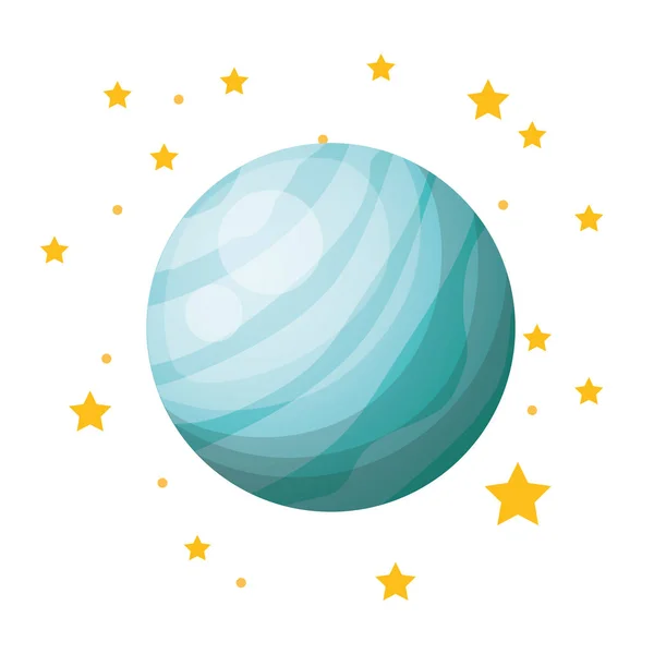 Planet des Sonnensystems isoliert Symbol — Stockvektor