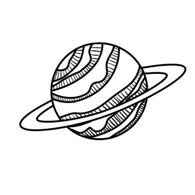 gezegen güneş sistemi izole simgesinin