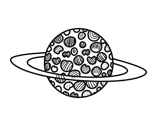 Planète du système solaire icône isolée — Image vectorielle