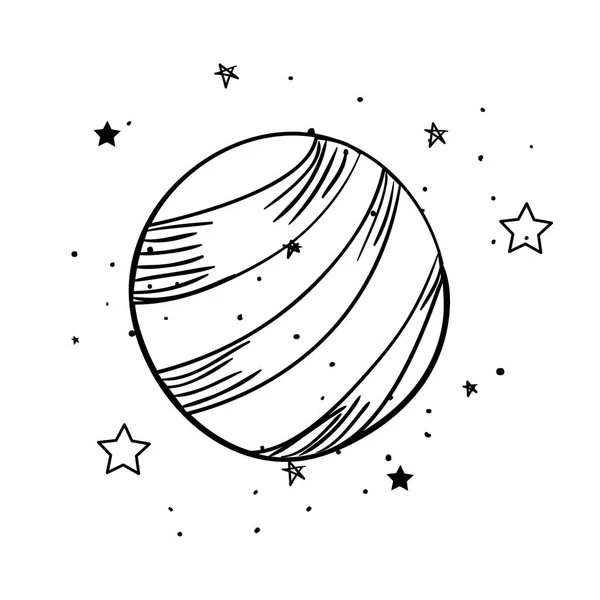 Planète du système solaire icône isolée — Image vectorielle