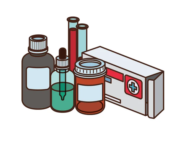 Médicaments sur fond blanc — Image vectorielle