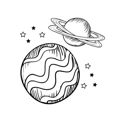 gezegenler güneş sistemi izole simgesinin