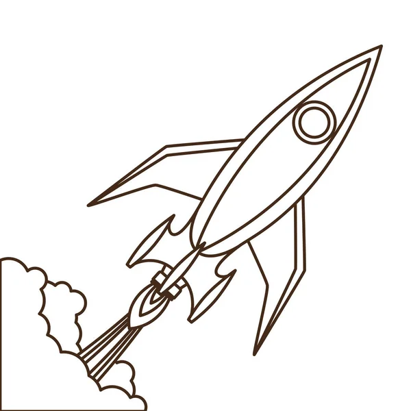 Raketa na bílém pozadí — Stockový vektor