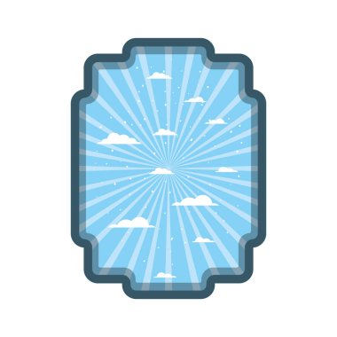 bulutlar arka plan simgesi ile zarif çerçeve