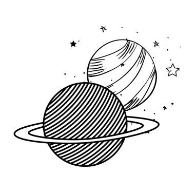 gezegenler güneş sistemi izole simgesinin