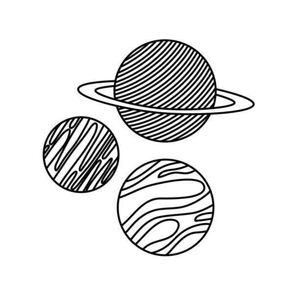 gezegenler güneş sistemi izole simgesinin