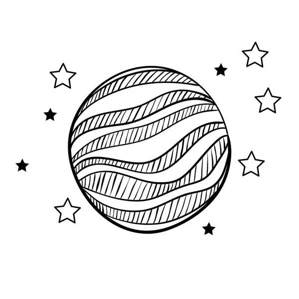 Pianeta del sistema solare icona isolata — Vettoriale Stock