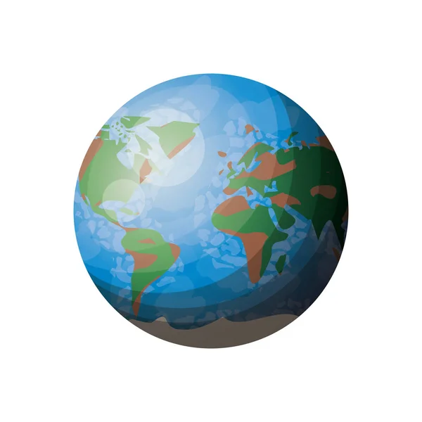 Planet earth isolated icon vector — Stock Vector