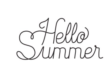 merhaba yaz etiketi izole simgesi