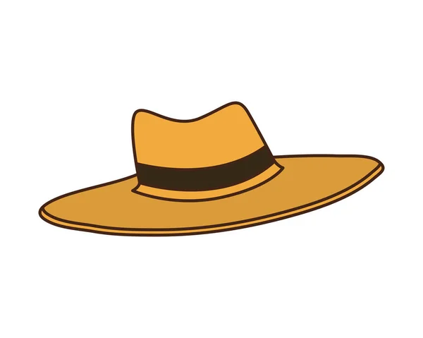 Sombrero con cinta sobre fondo blanco — Vector de stock